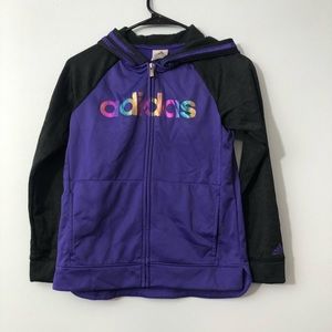 Adidas zip up hoodie girls 10/12